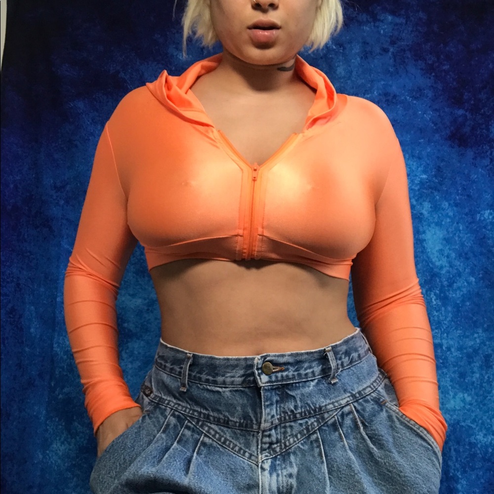 Cropped Orange Hoody